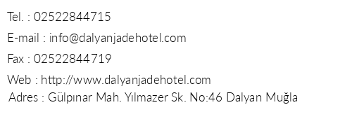 Jade Hotel telefon numaralar, faks, e-mail, posta adresi ve iletiim bilgileri